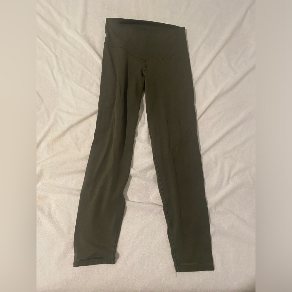 aerie Offline 7/8 High-Rise Leggings in Green - Medium - Short Inseam